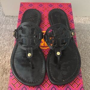 Tory Burch Miller sandal- Black leather- size 6.5- Great condition!